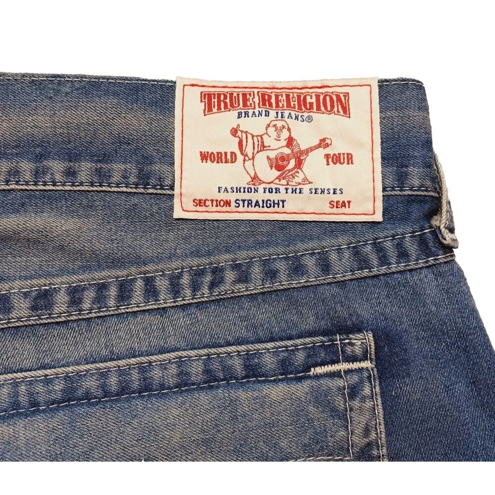 True Religion Basic Straight With Flap Pockets Natural Men's Size 42x34